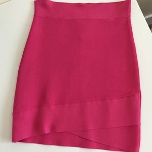 BCBGMaxAzria pink bandage mini skirt